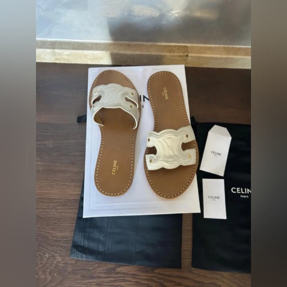 Celine Triomphe Slide Sandals - Picture 4 of 8